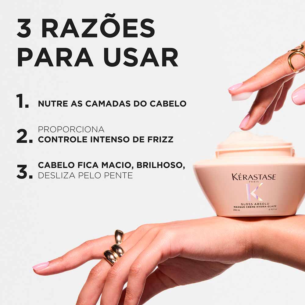 Kérastase Gloss Absolu Riche Hydra-Glaze Máscara Capilar 200ml