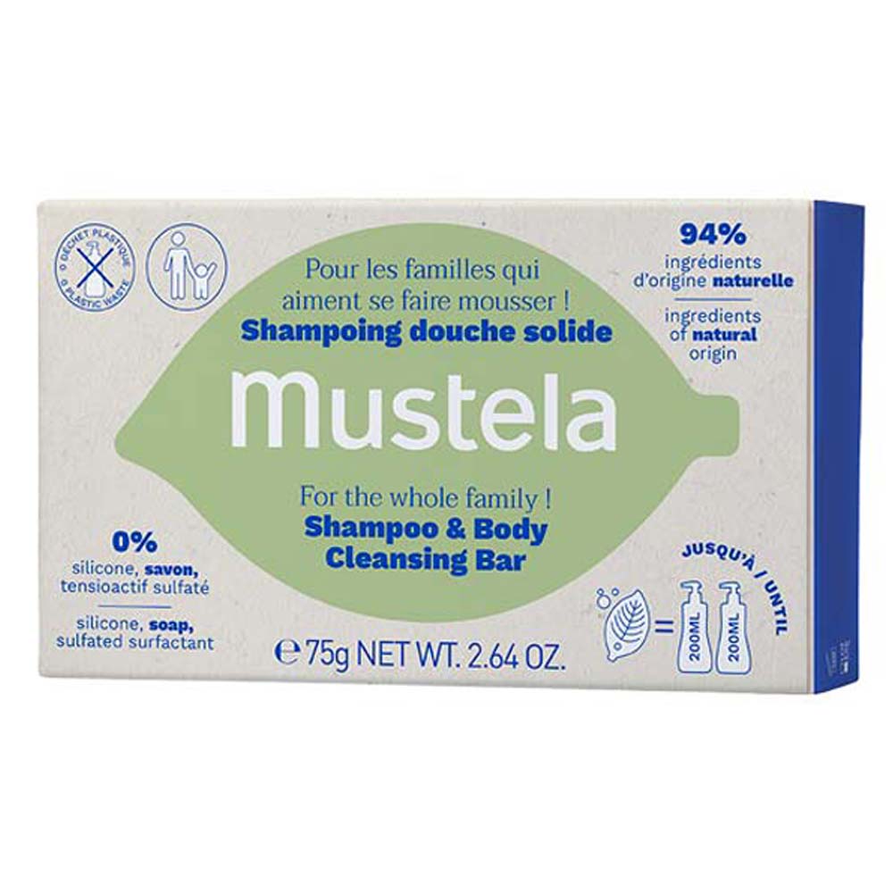 Mustela Shampoo Sólido Corpo e Cabelo 75g
