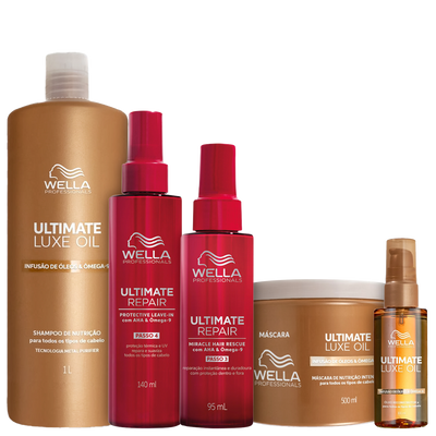 Wella Professionals Ultimate Luxe Oil Repair Kit Tratamento 5 Produtos