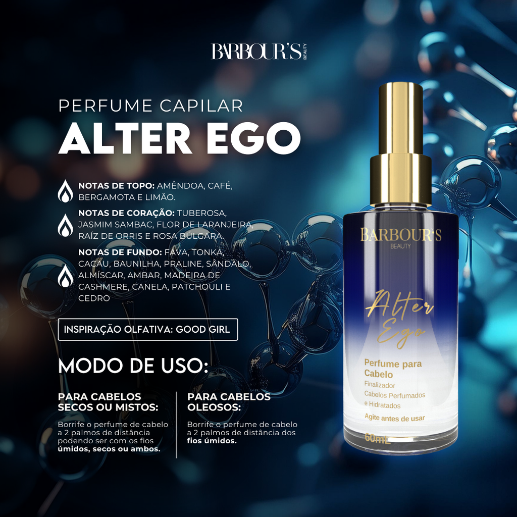 Perfume para cabelo / finalizador termoativo Alter Ego