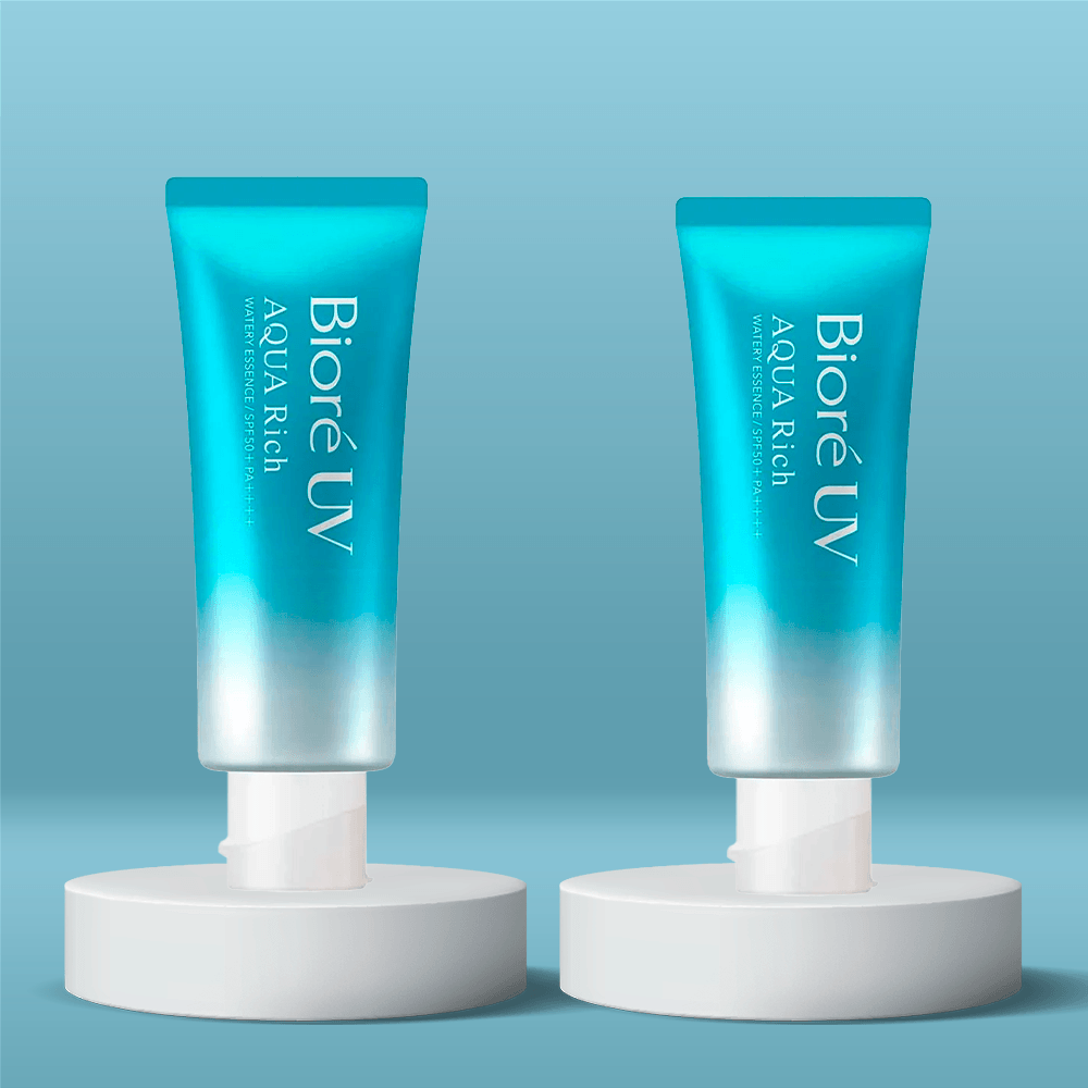 Bioré Aqua Rich Watery Essence Kit Protetor Solar FPS 50 2x50g