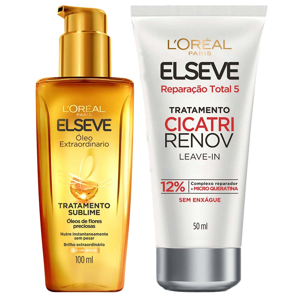 Elseve Kit Óleo Extraordinário 100ml e Cicatri Renov 50ml