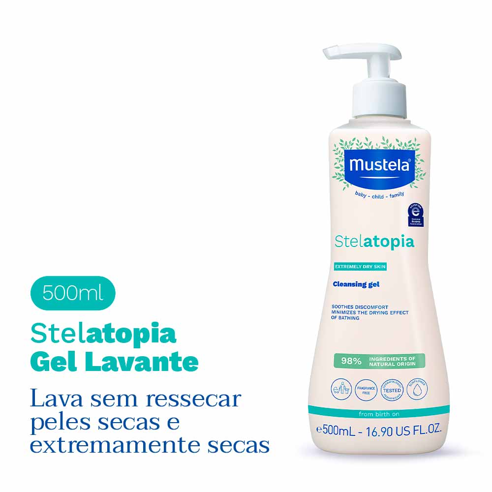 Mustela Stelatopia Kit Gel Lavante 500ml e Hidratante 300ml