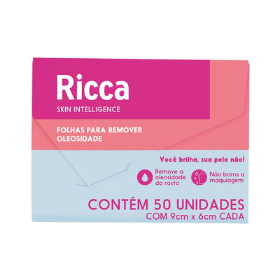 Ricca Lenço Removedor de Oleosidade 50 Unidades