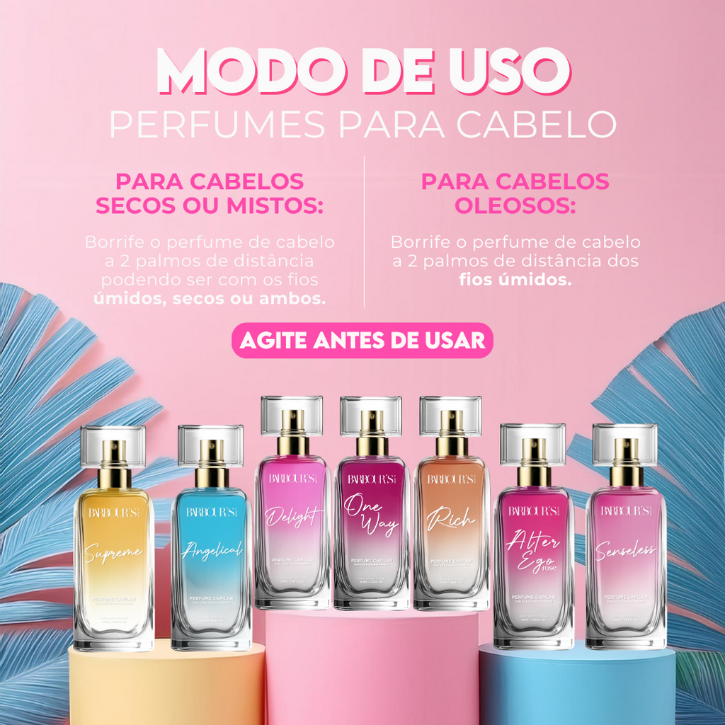Perfume para cabelo One Way / finalizador termoativo