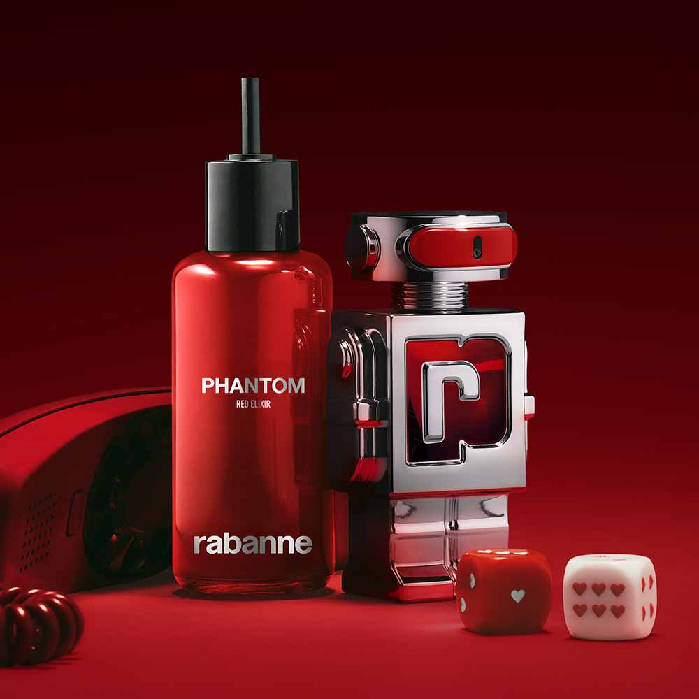Rabanne Phantom in Red Perfume Masculino Parfum Elixir