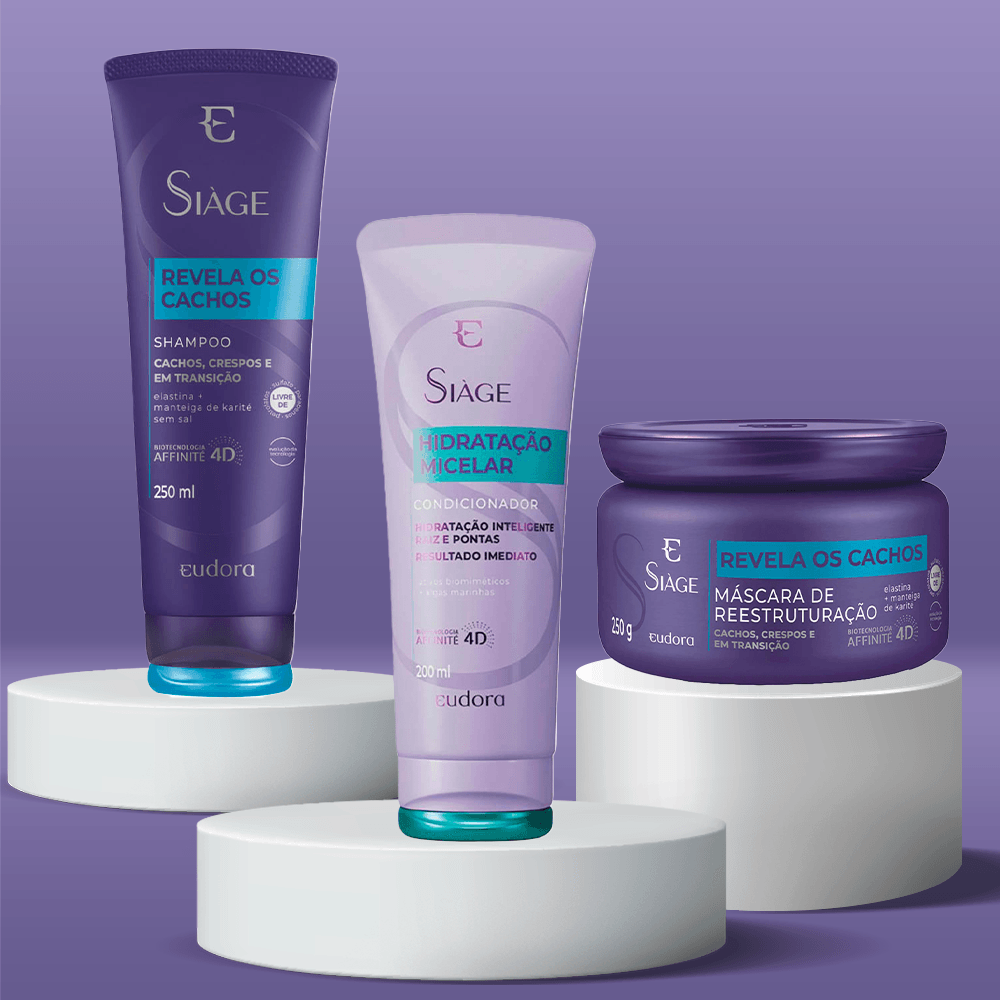 Eudora Siàge Hidratação Micelar Kit Shampoo e Condicionador e Máscara